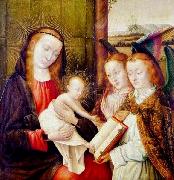 Jan provoost Madonna and Child with two angels oil painting on canvas
